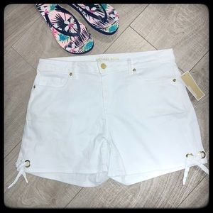 MICHAEL KORS SHORTS White w/tie on Sides SZ 10